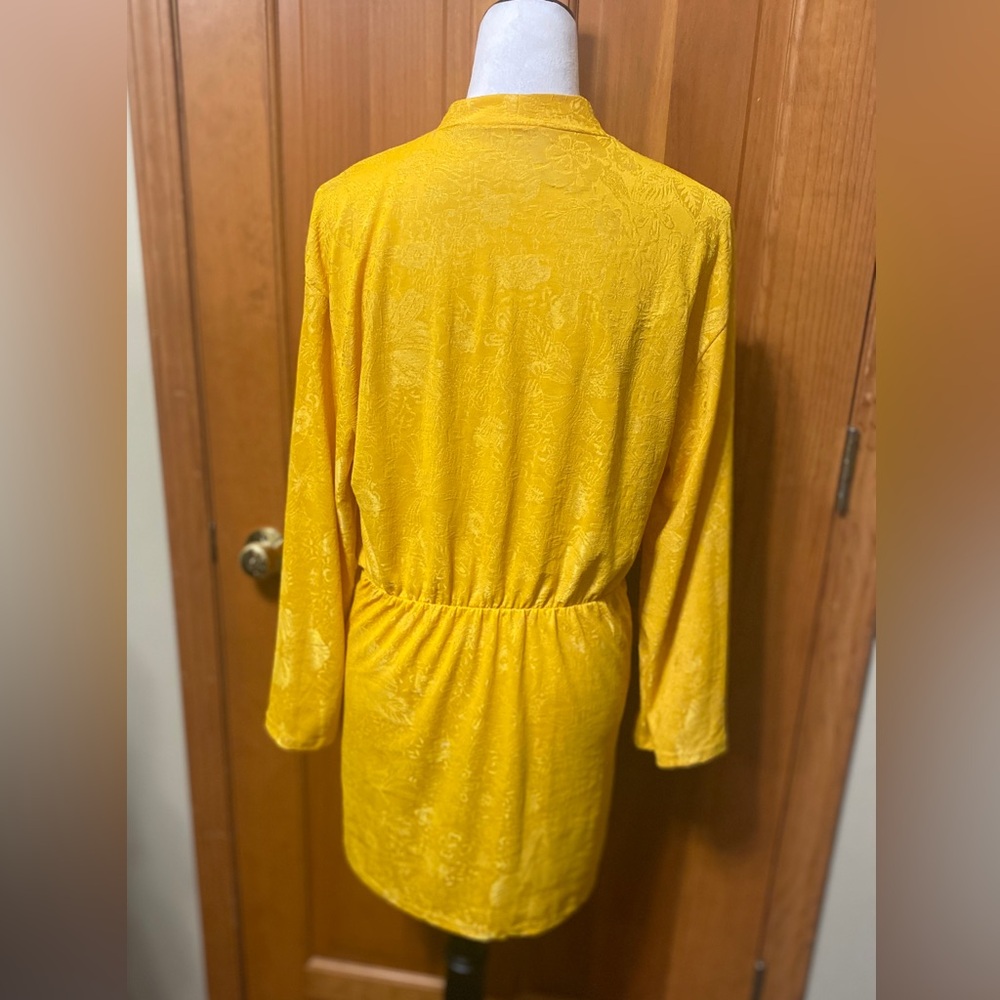 Zara Floral Jacquard Print Kimono Dress - Picture 3 of 4